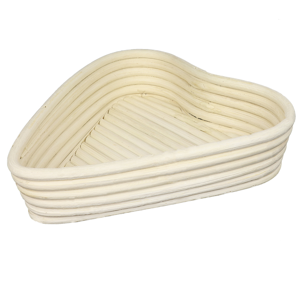 Vollum Heart Brotform Proofing Basket, 8-1/2" x 9" x 2-1/2" Deep