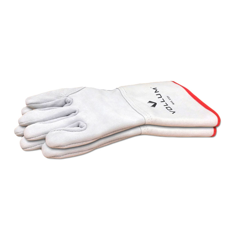 Vollum High Heat Leather Oven Gloves, Resistant to 572F - 17"