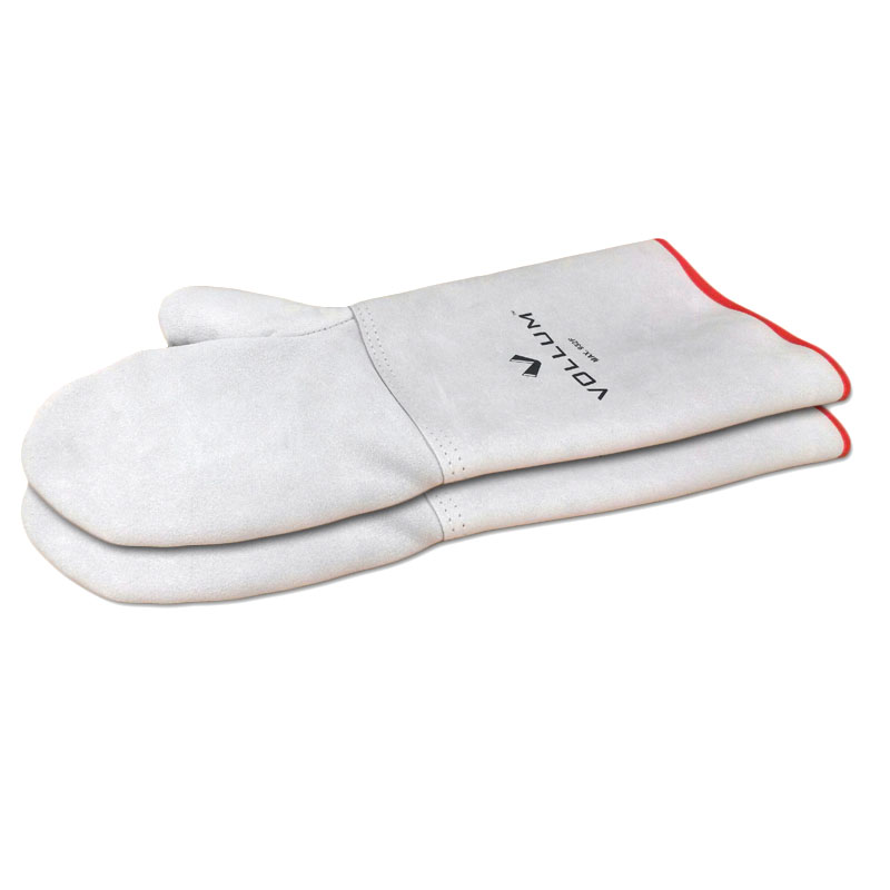 Vollum High Heat Leather Oven Mitts, Resistant to 572F - 17"