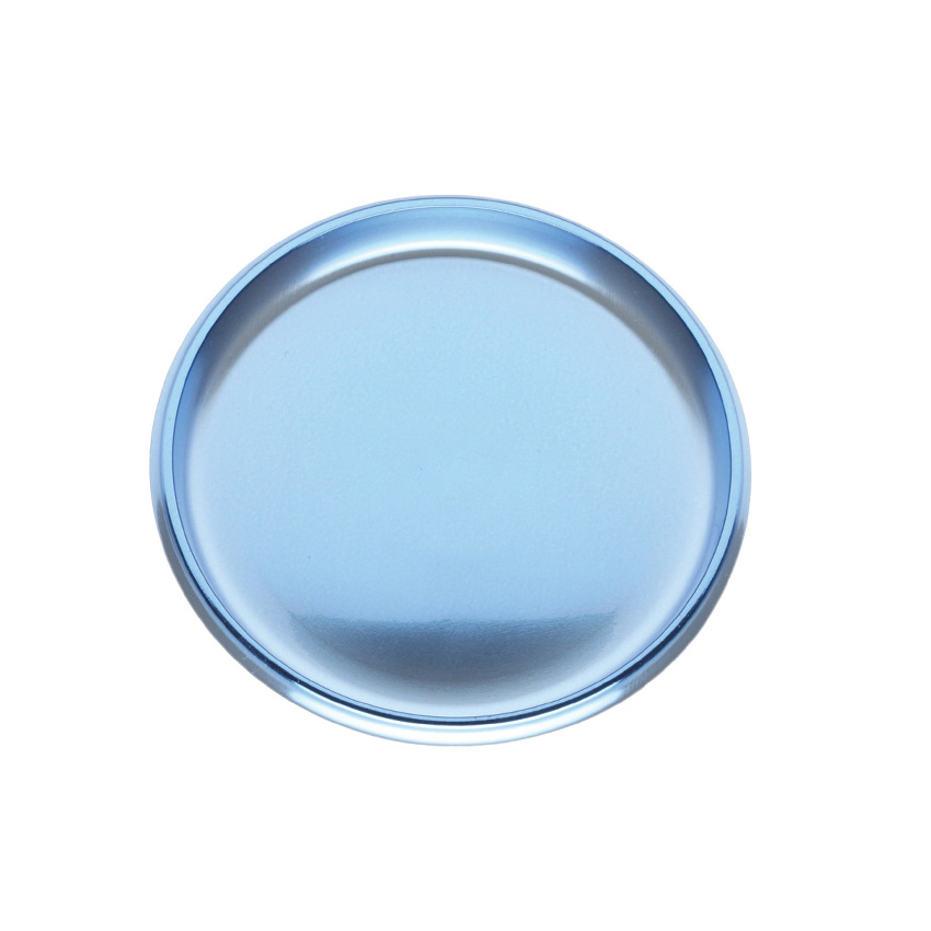 Welcome Home Brands Aqua Blue Round Presentation Cake Plate, 3.1" Diameter - Case of 500
