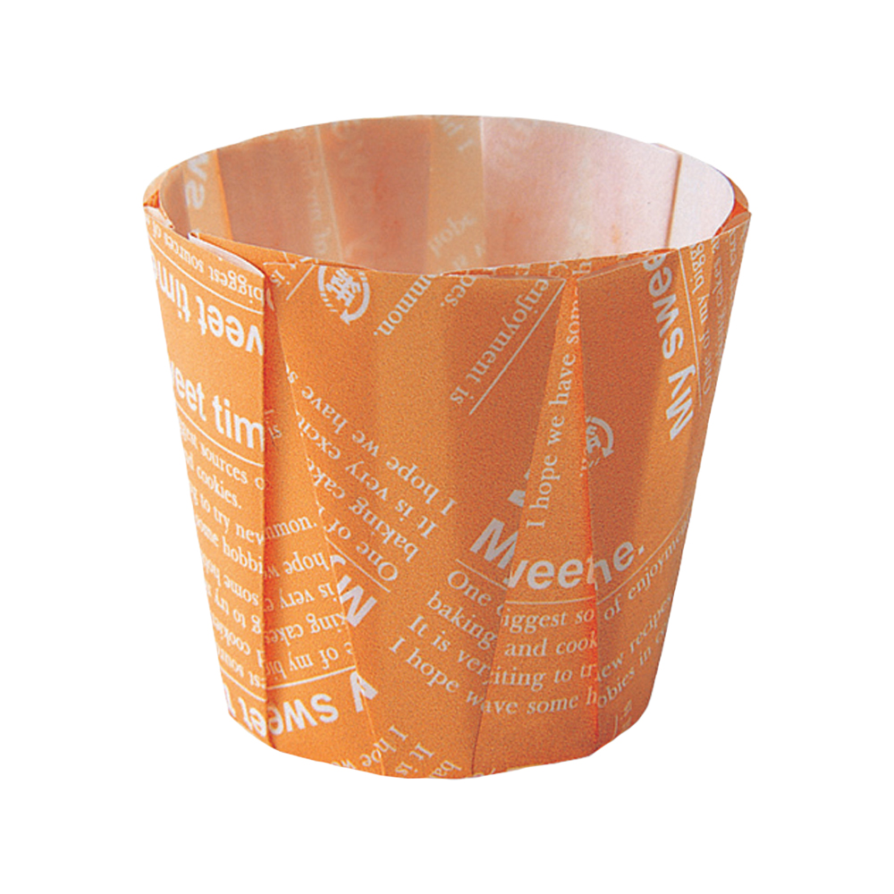 Welcome Home Brands Disposable Orange Pleated Paper Baking Cup, 2.2 Oz, 1.4" Dia. x 1.8" High, Case of 500