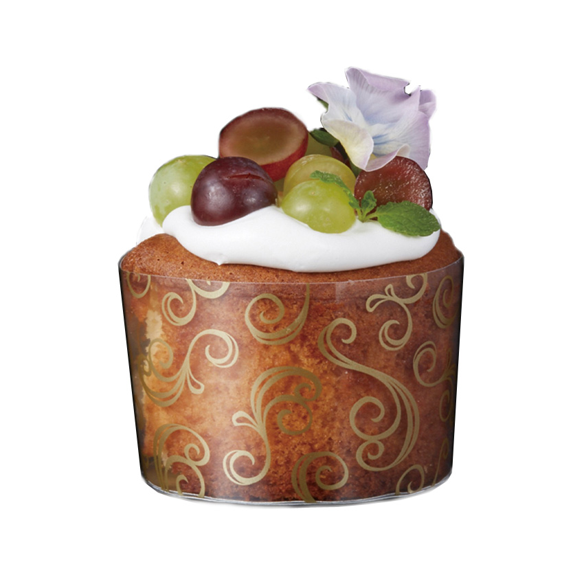 Welcome Home Brands Gold Swirl Plastic Baking Cup, 3.4 Oz., D x H, Pack of 100