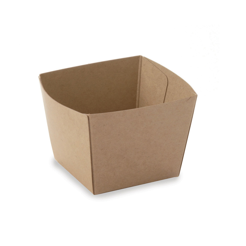 Welcome Home Brands Kraft Cube Paper Baking Cup, 2.9 Oz., 1.6" L x 1.6" W x 1.6" H, Case of 500