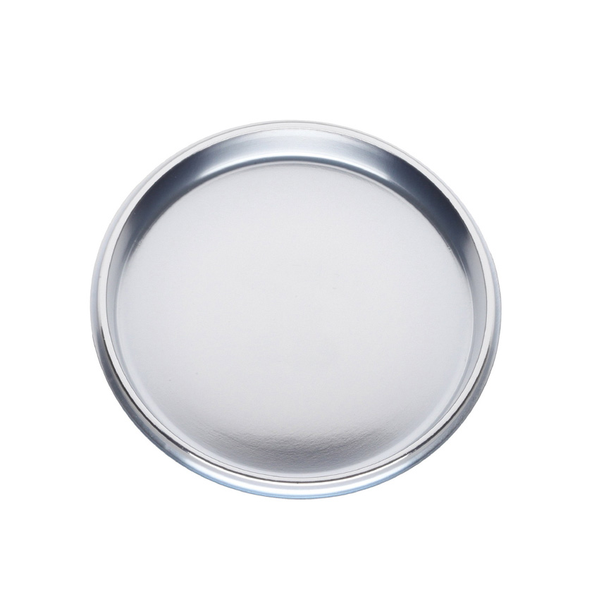 Welcome Home Brands Round Silver Presentation Cake Plate, 3.1" Diameter - Case of 500