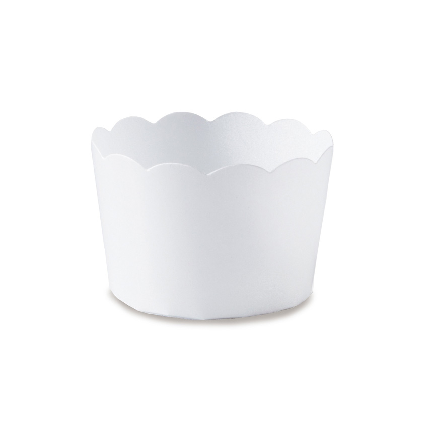 Welcome Home Brands White Disposable Plastic Baking Cup, Dia. x High, Pack of 100