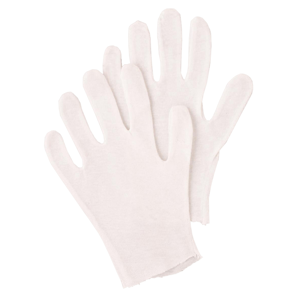 White Cotton Gloves, Good for Waiters, 1 Dozen Pairs