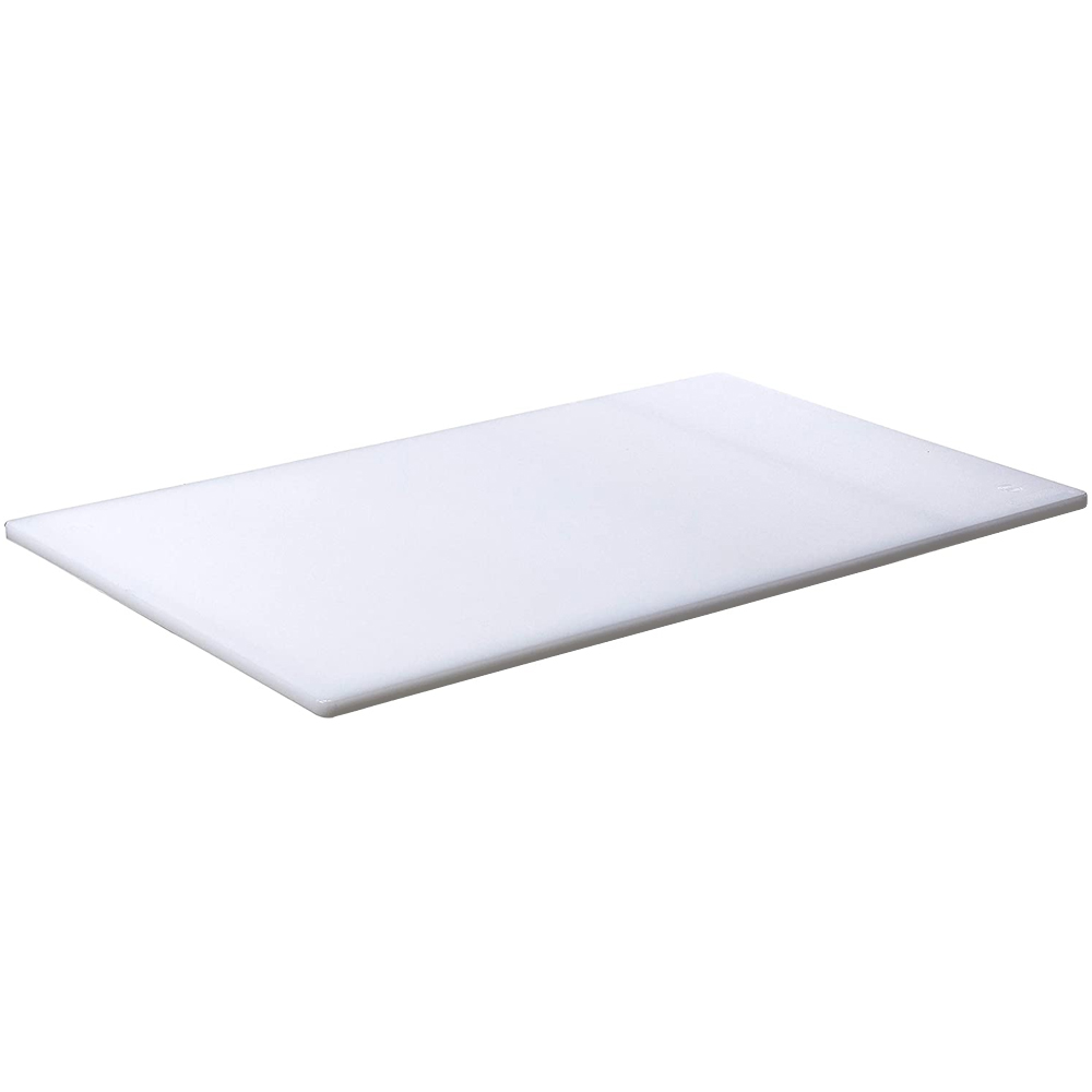White Polyethylene Cutting Board, 18" x 30" x 1/2" Thick
