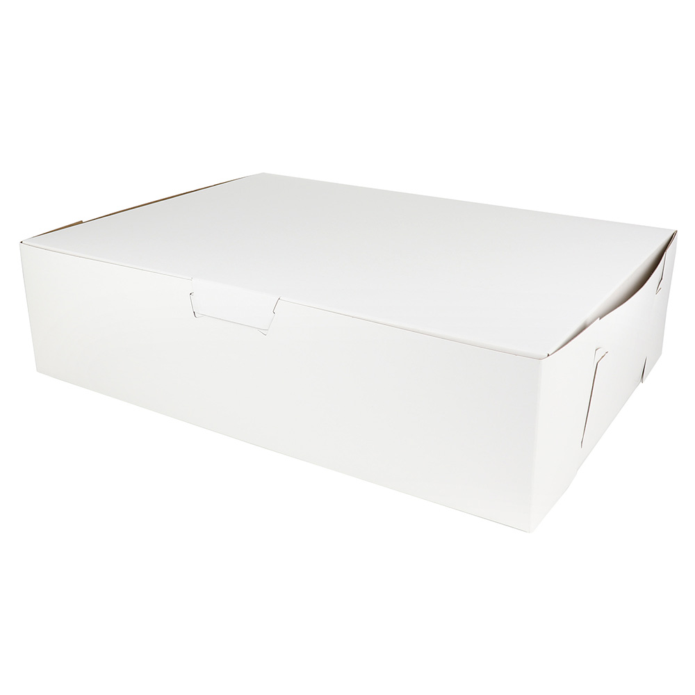 One-Piece White Half Sheet Cake Box, Pack Of 10