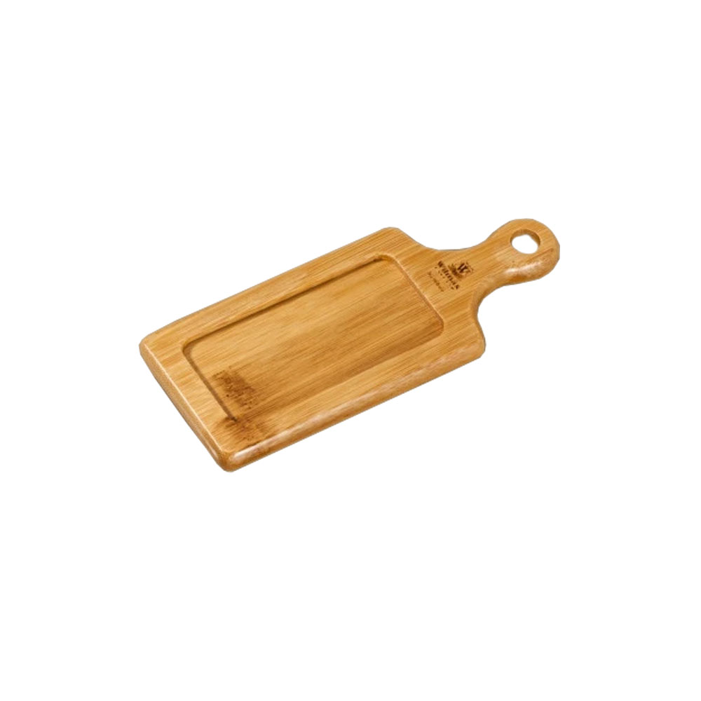 Wilmax WL-771002/A Rectangular Bamboo Tray 6.75" x 2.75" (17 x 7 cm)