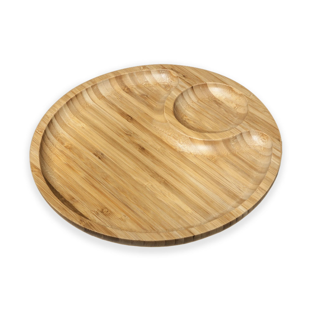 Wilmax WL-771044/A Bamboo 2 Section Platter 12" (30.5 CM)