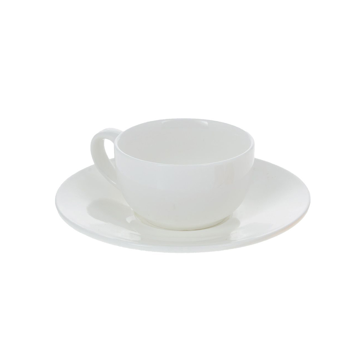 Wilmax WL-993002/AB Fine Porcelain (100 ML) Coffee Cup & Saucer, Pack of 6