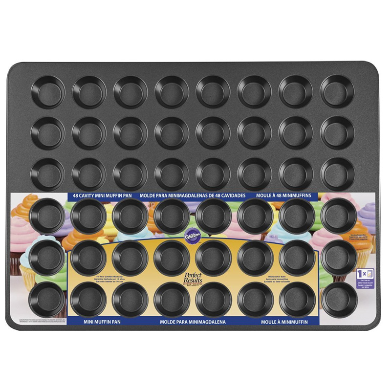 Wilton 2105-6746 Perfect Result Mega Mini Muffin Pan, 48 cup