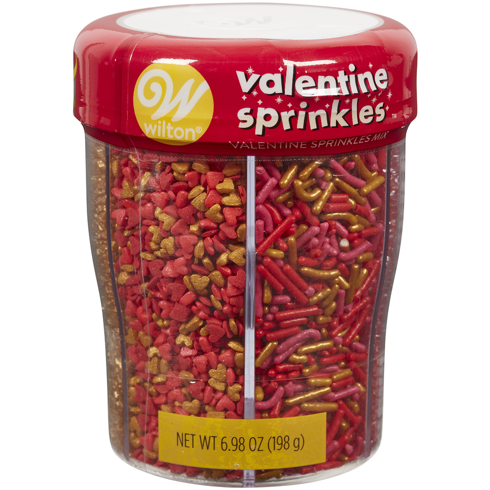 Wilton 6-Cell Metallic Valentine's Day Sprinkle Mix, 6.98 oz.