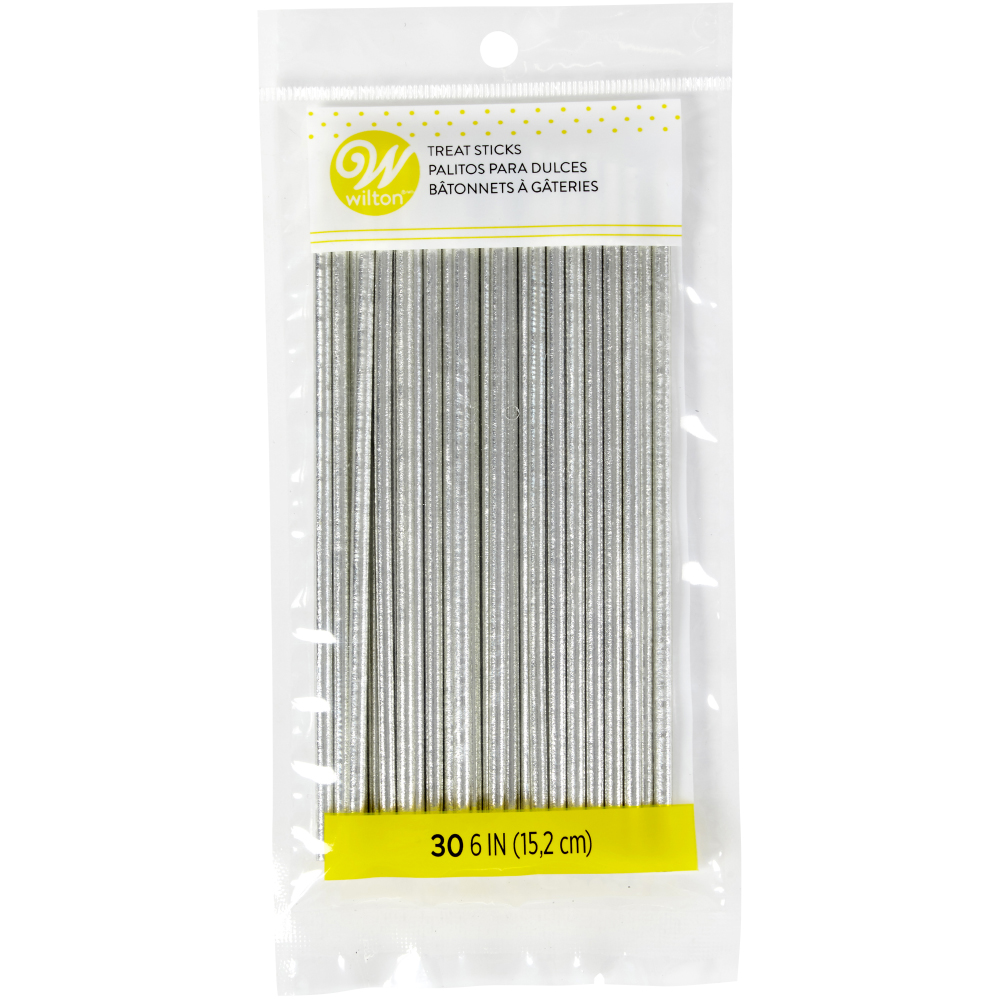 Wilton Silver Foil Treat Sticks, Pack of 30