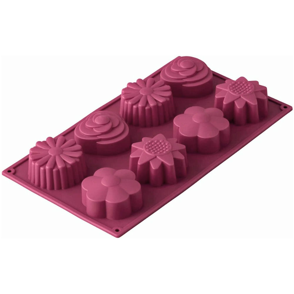 Wilton Assorted Flowers Silicone Mold, 8 Cavities