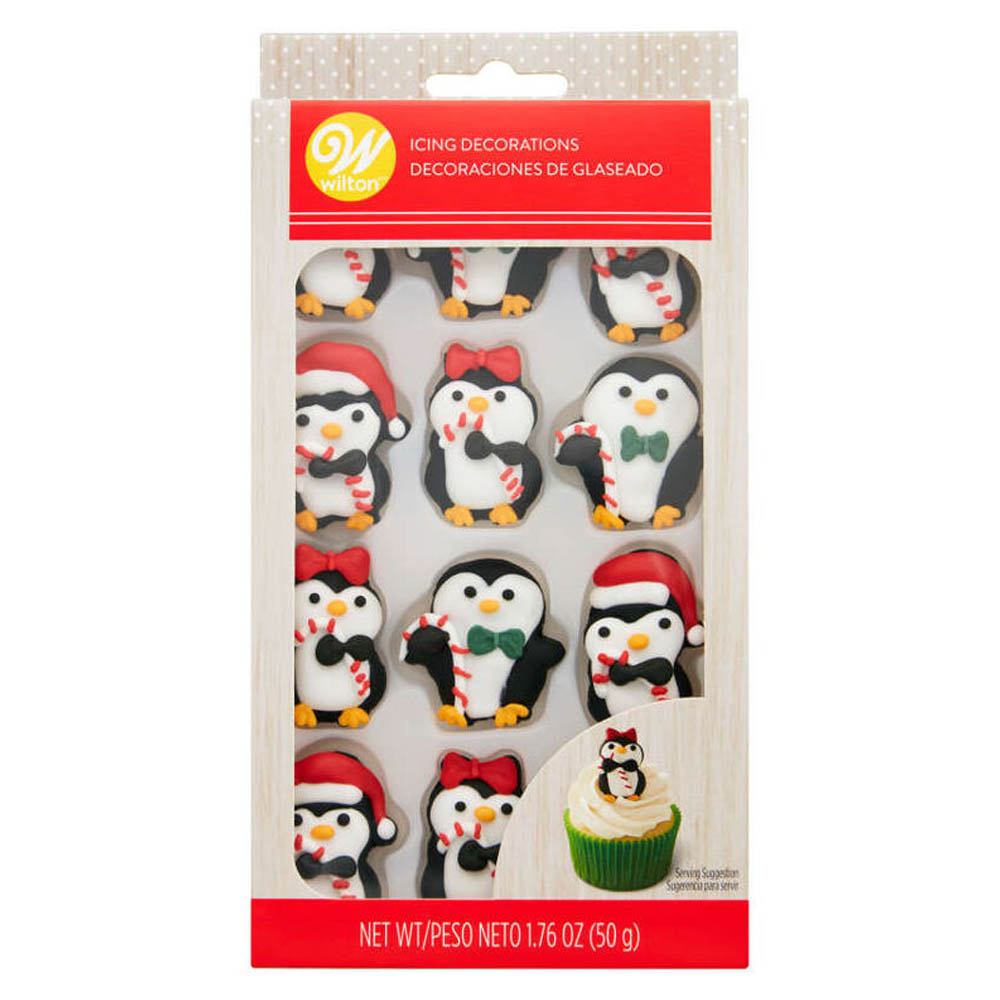 Wilton Christmas Penguins Royal Icing Decorations, Pack of 12