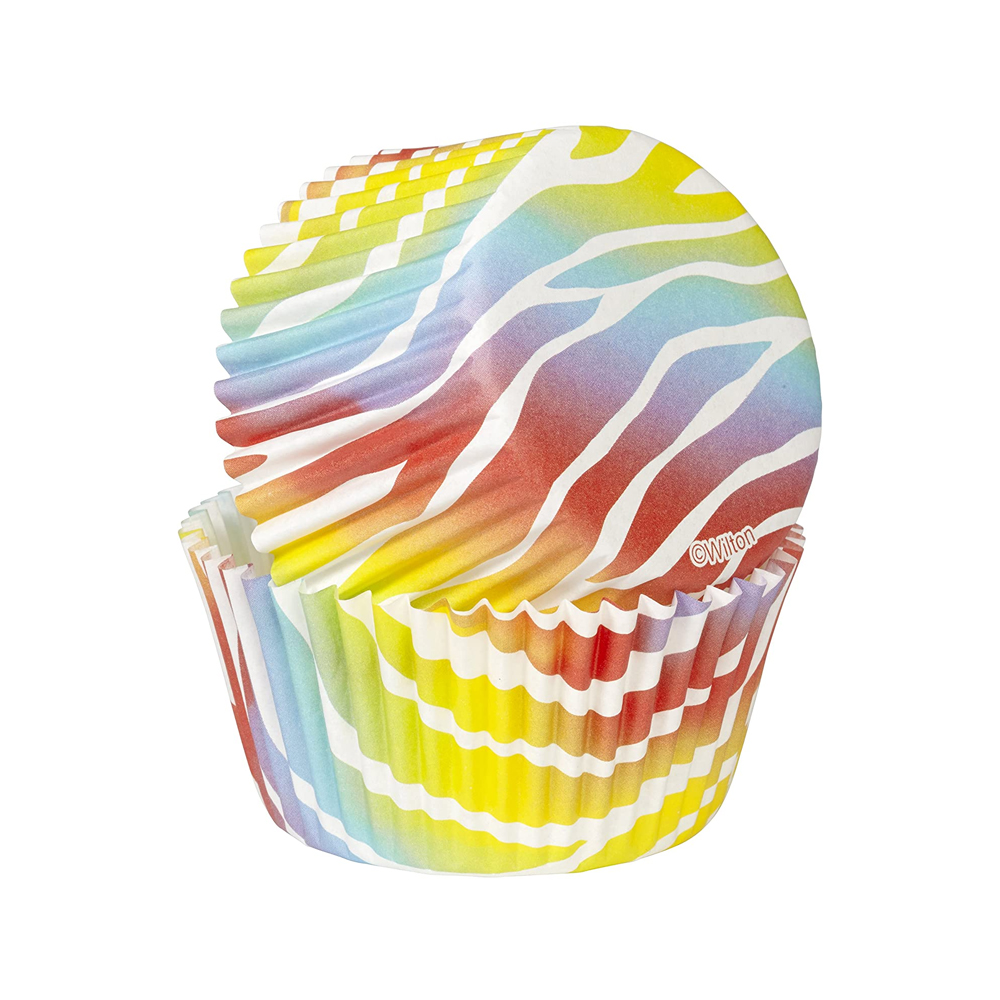 Wilton Colorful Zebra Print Cupcake Liners, Pack of 75