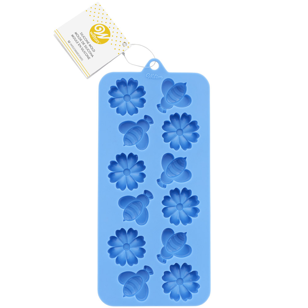 Wilton Daisies and Bumblebees Silicone Candy Mold, 12 Cavities