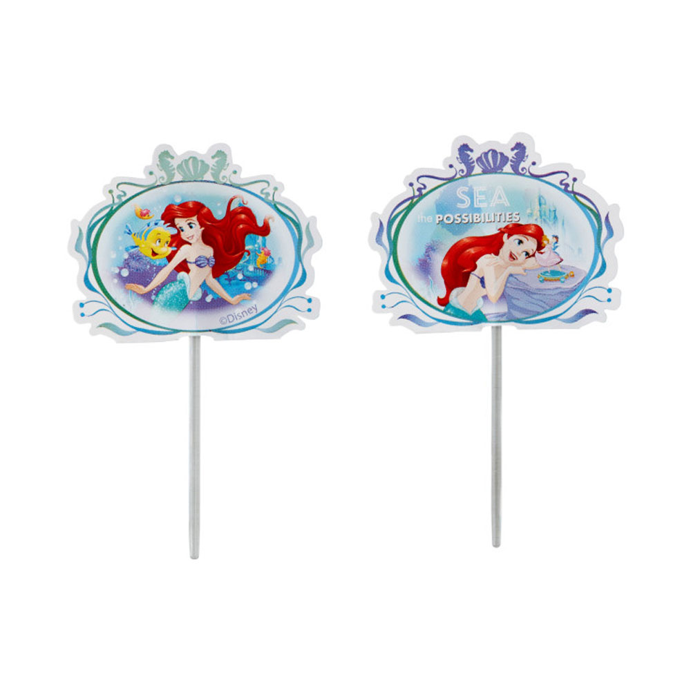 Wilton Disney Princess Little Mermaid Ariel Cupcake Toppers, Pack of 24