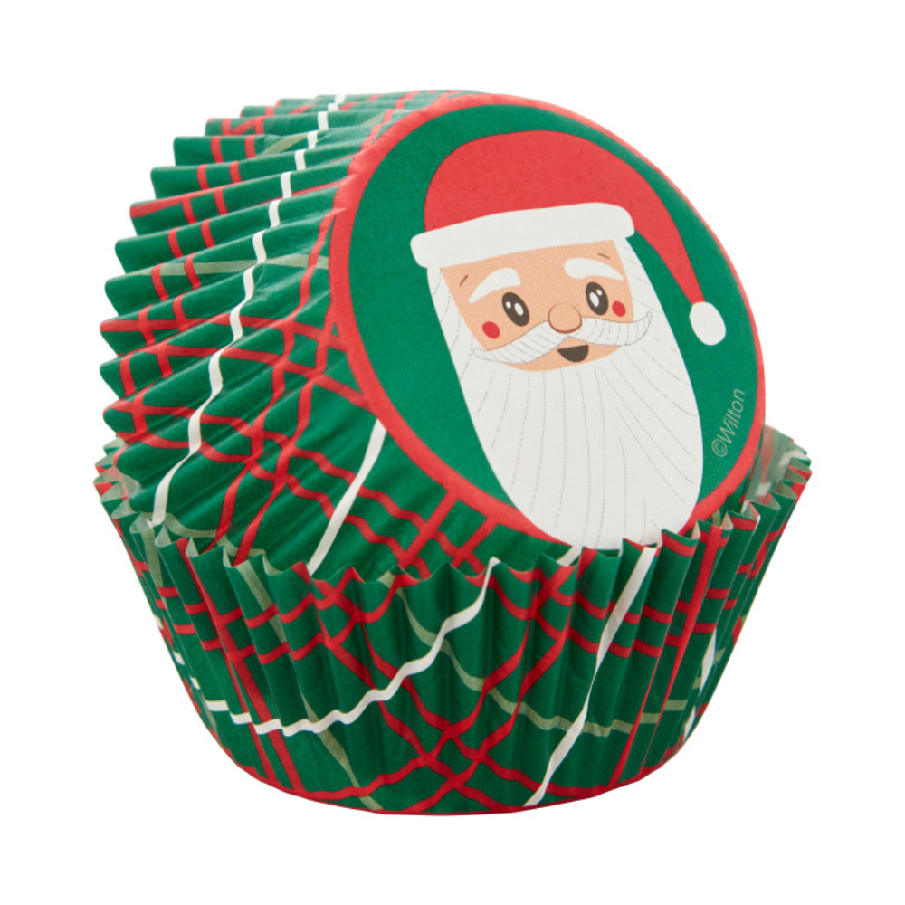Wilton Festive Santa Claus Cupcake Liners, Pack of 75