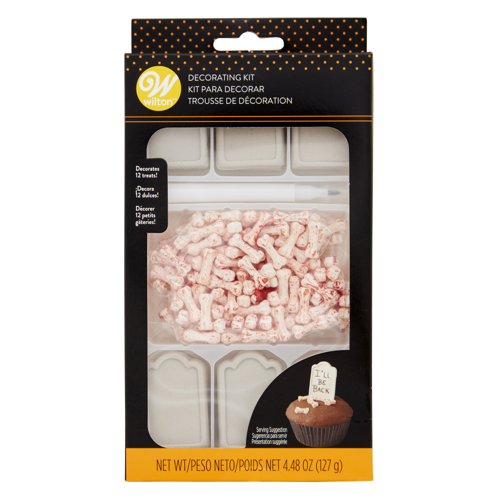 Wilton Graveyard Tombstones & Bones Edible Decorations, 4.48 oz.