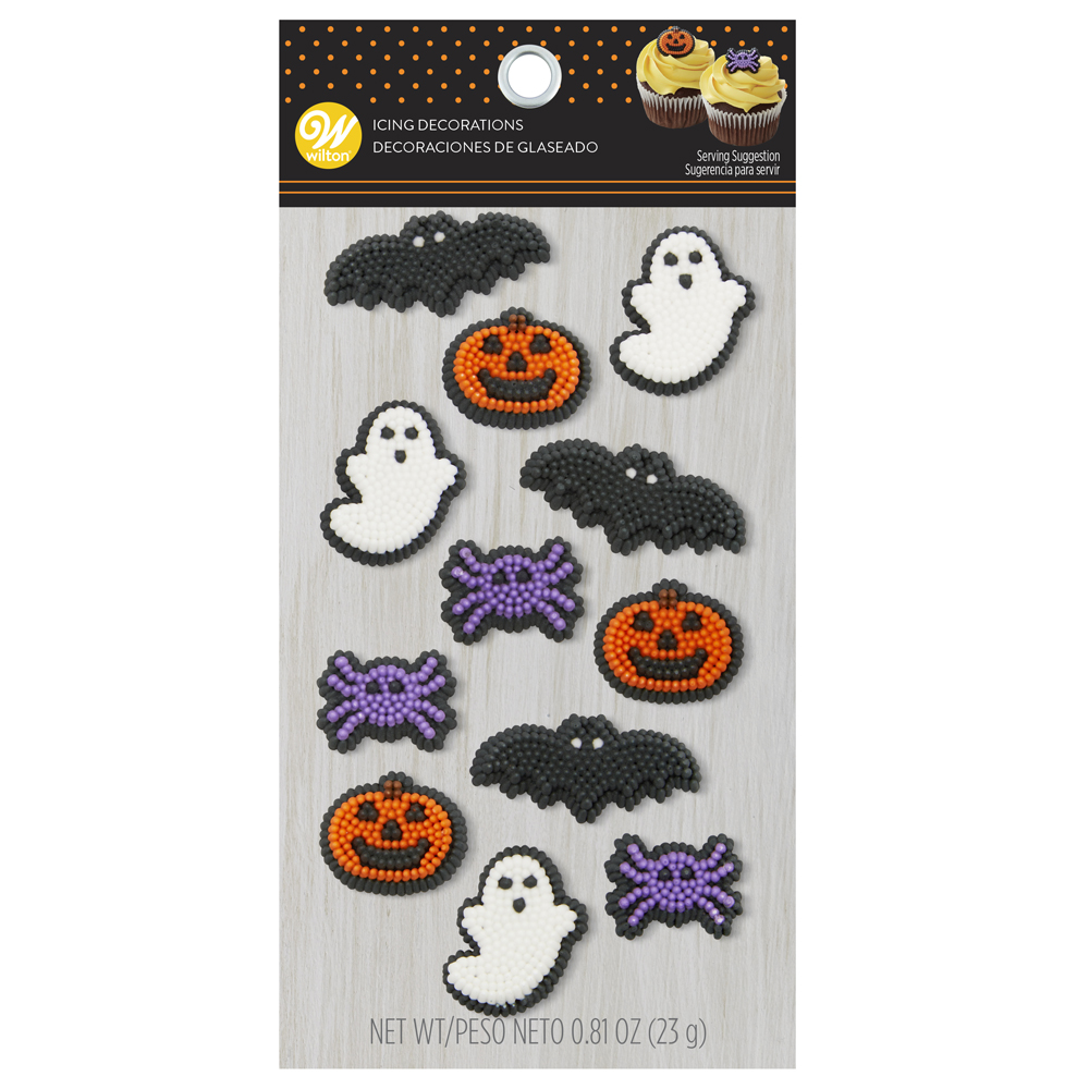 Wilton Halloween Dot Matrix Icing Decorations, Pack of 12