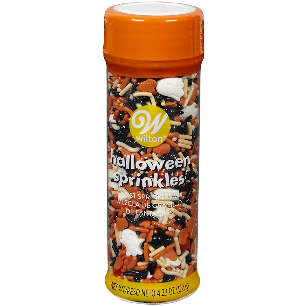 Wilton Halloween Traditional Ghost Sprinkle Mix, 4.23 oz.