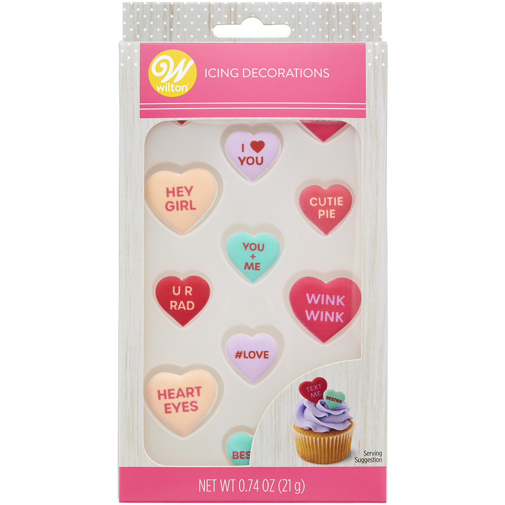 Wilton Hearts Royal Icing Decorations, Pack of 12