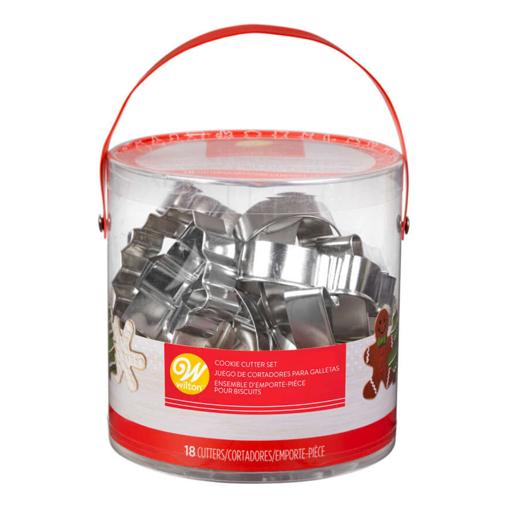 Wilton Holiday Shapes Metal Cookie Cutters - Set of 18