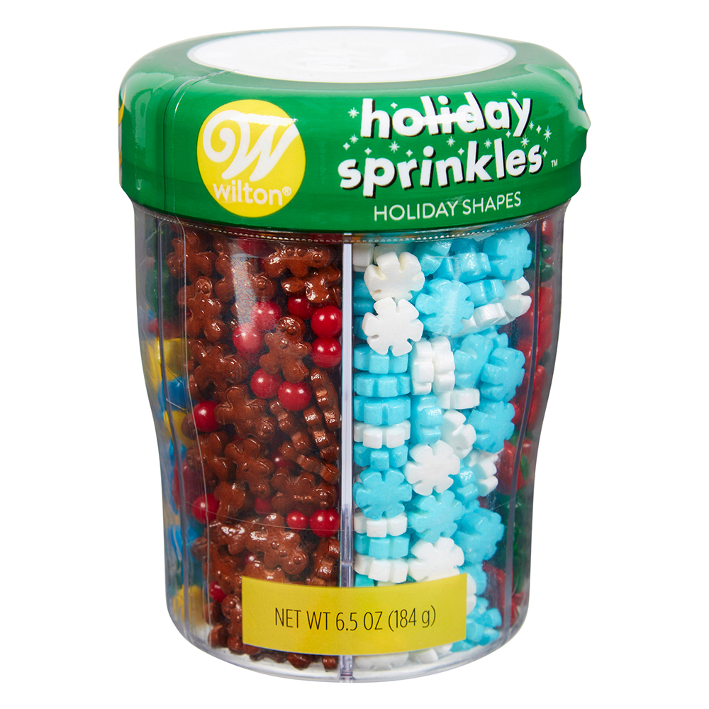 Wilton Holiday Shapes Sprinkle Assortment, 6.5 oz.