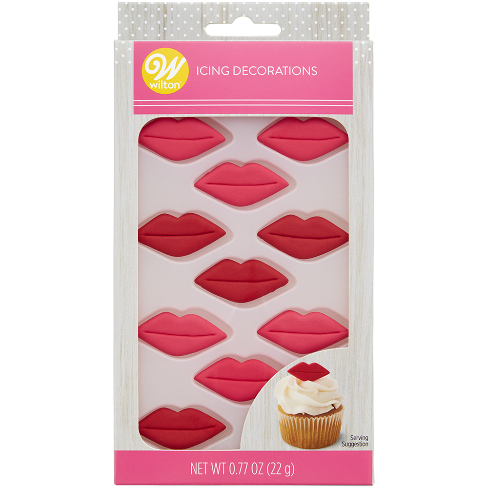 Wilton Lips Icing Decorations, Pack of 12
