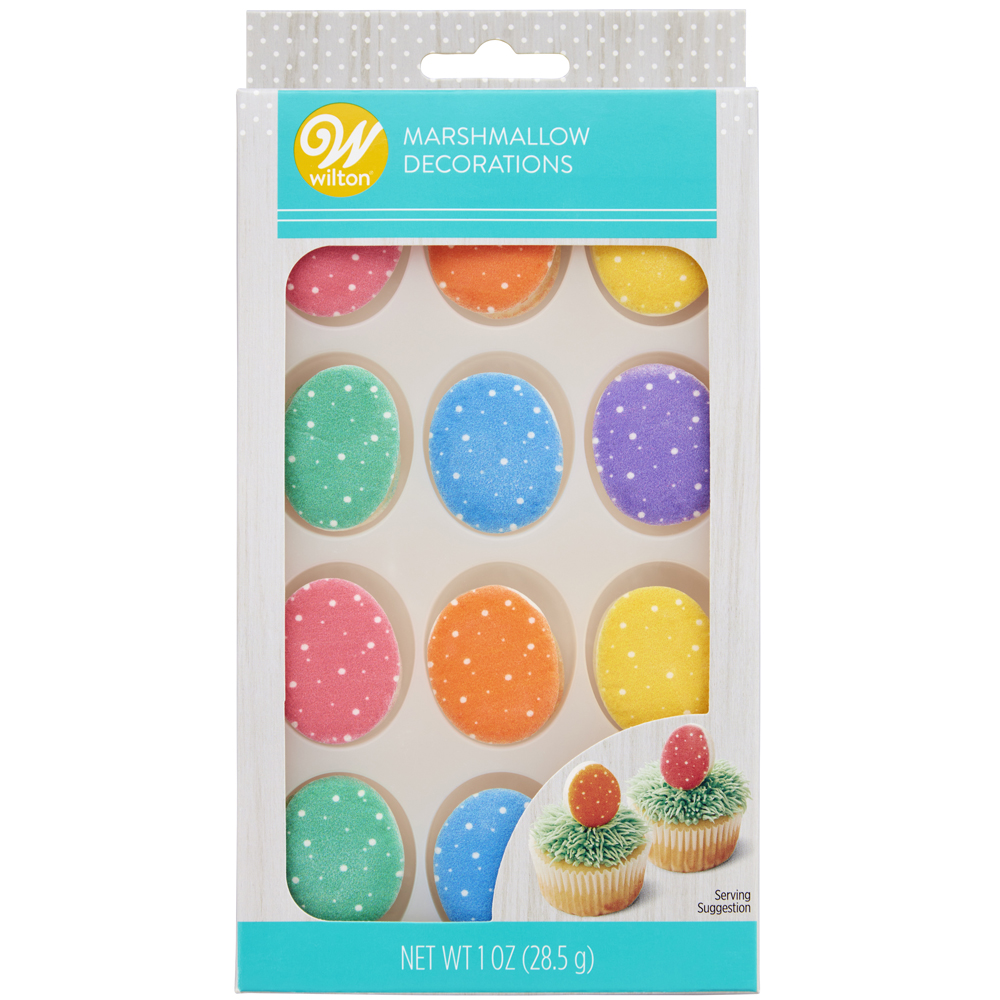 Wilton Marshmallow Egg Toppers, Pack of 12