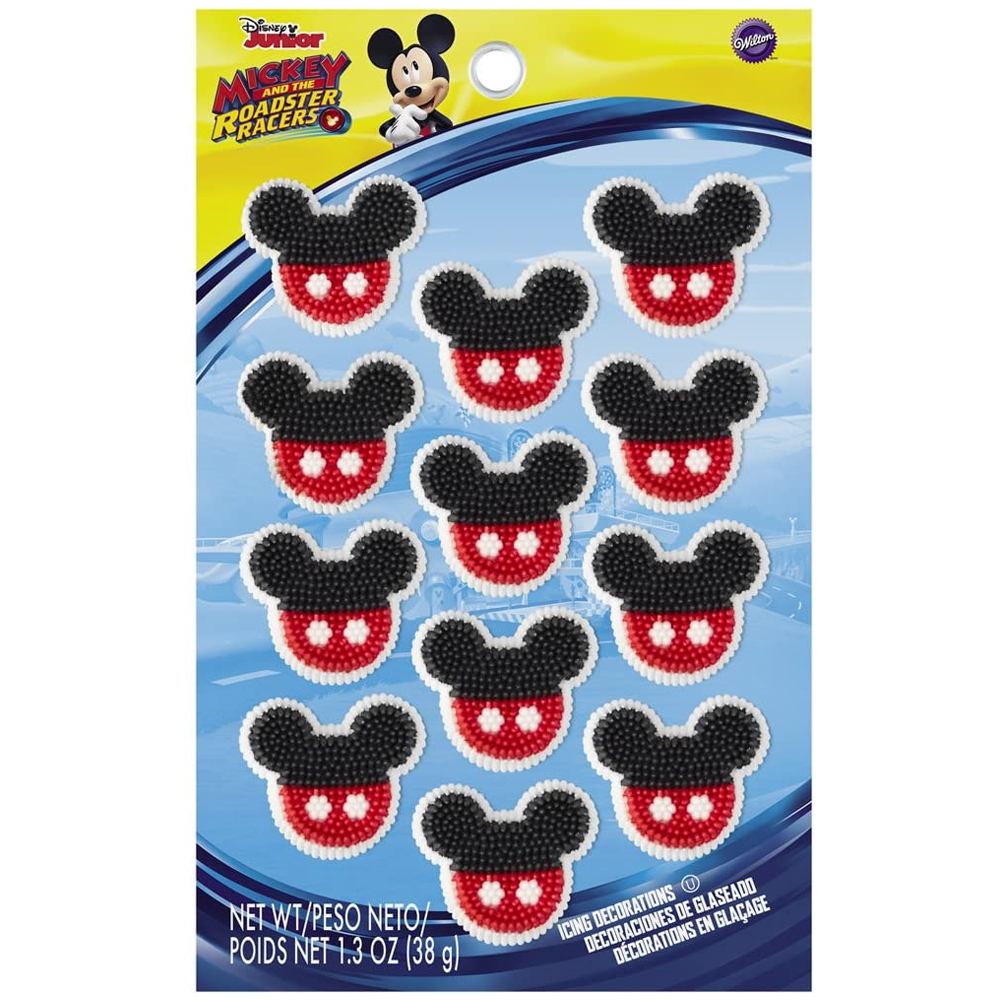 Wilton Mickey and the Roadsters Icing Decorations, Pack of 12