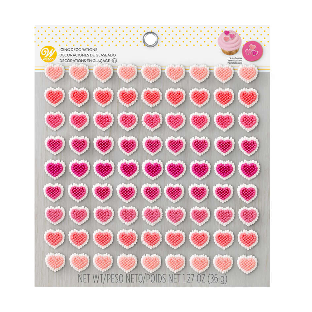 Wilton Mini Heart Icing Decorations, Pack of 81