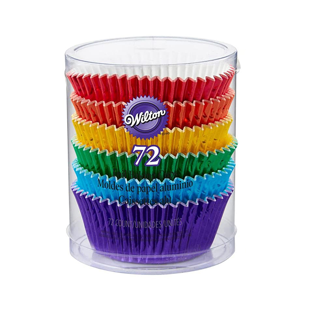 Wilton Multicolored Foil Cupcake Liners, Pack of 72