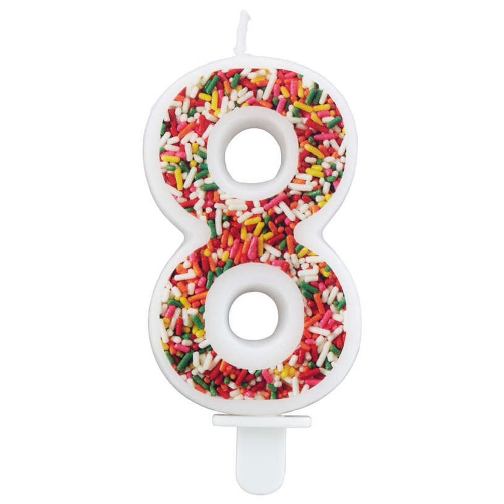Wilton 'Number Eight' Sprinkle Candle
