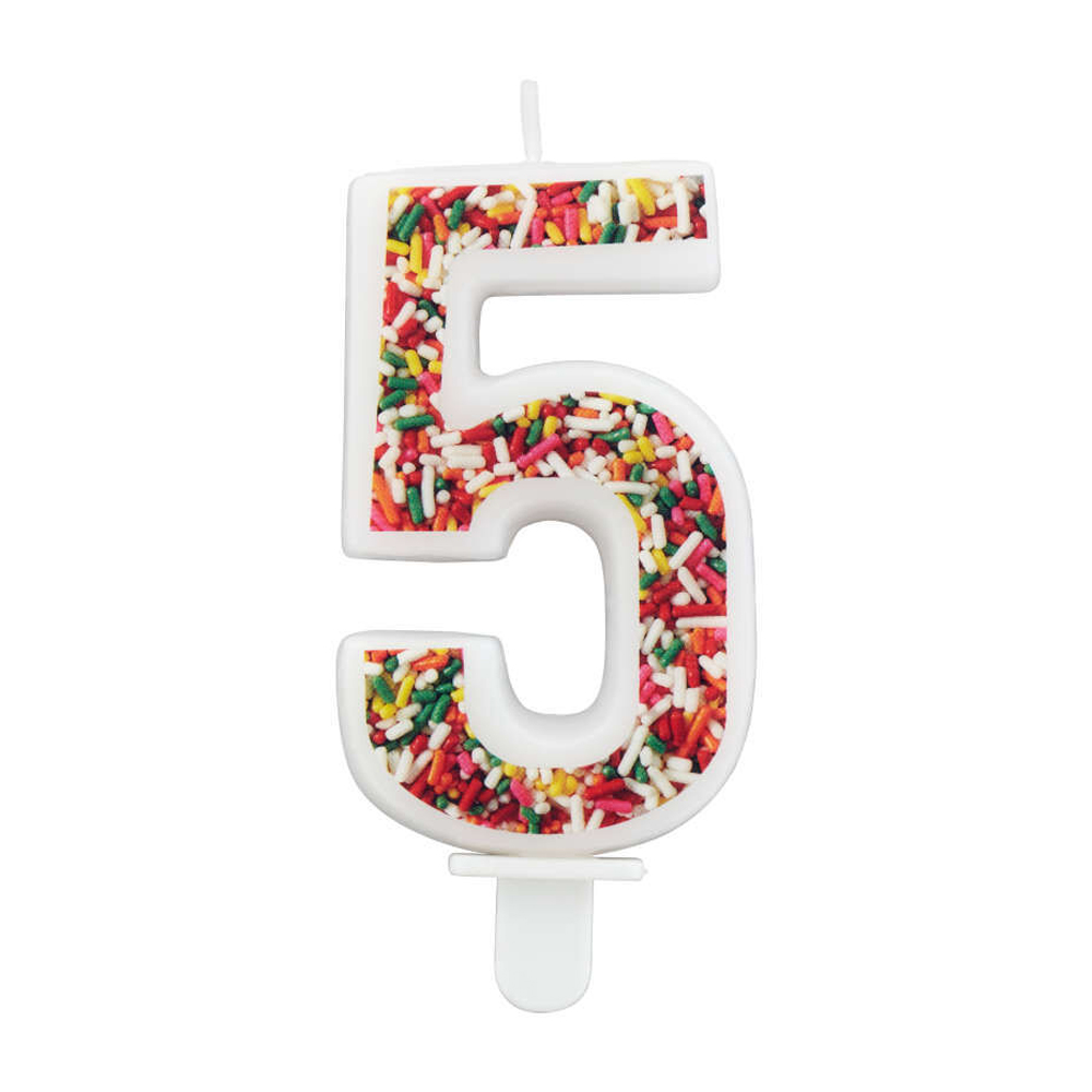 Wilton 'Number Five' Sprinkle Candle