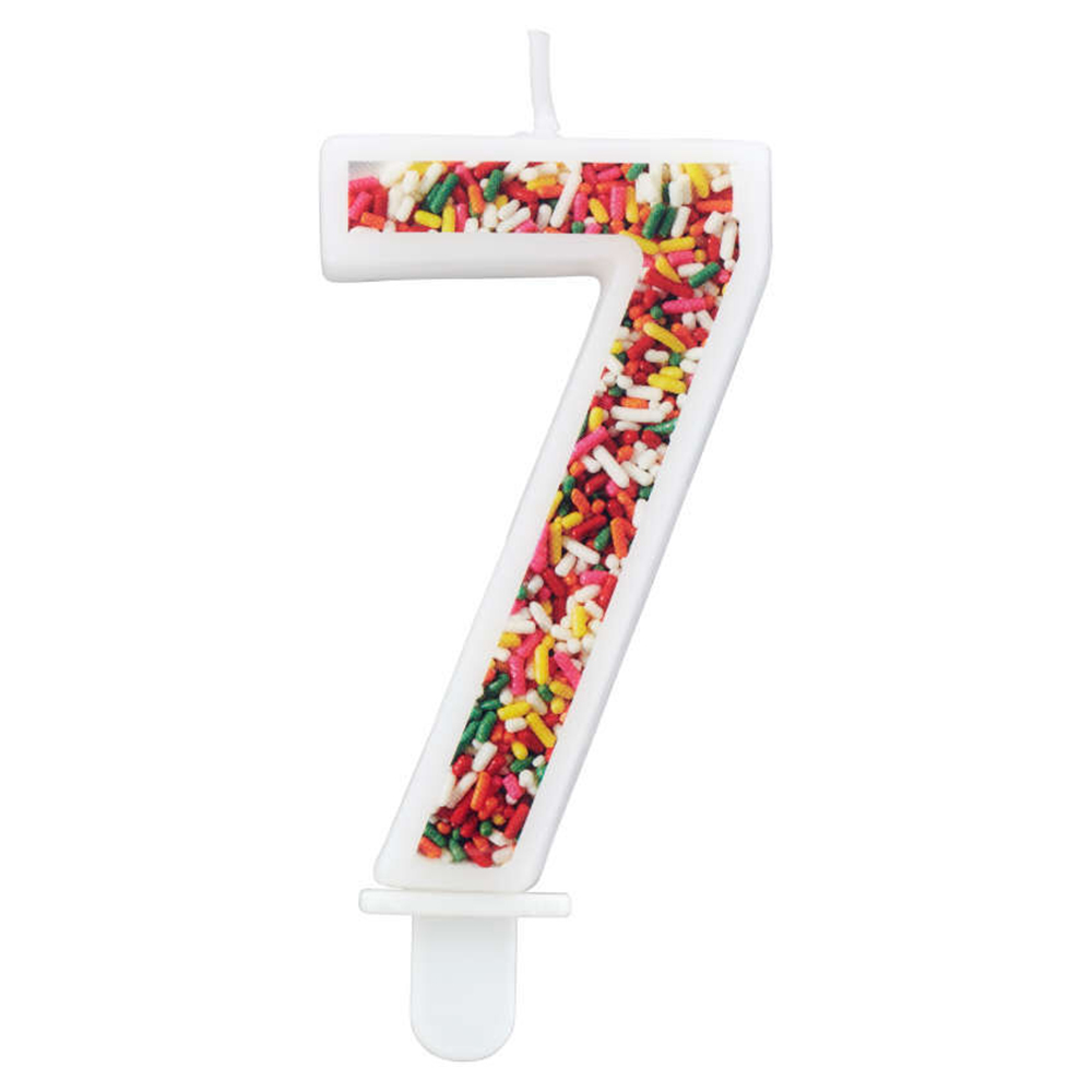 Wilton 'Number Seven' Sprinkle Candle