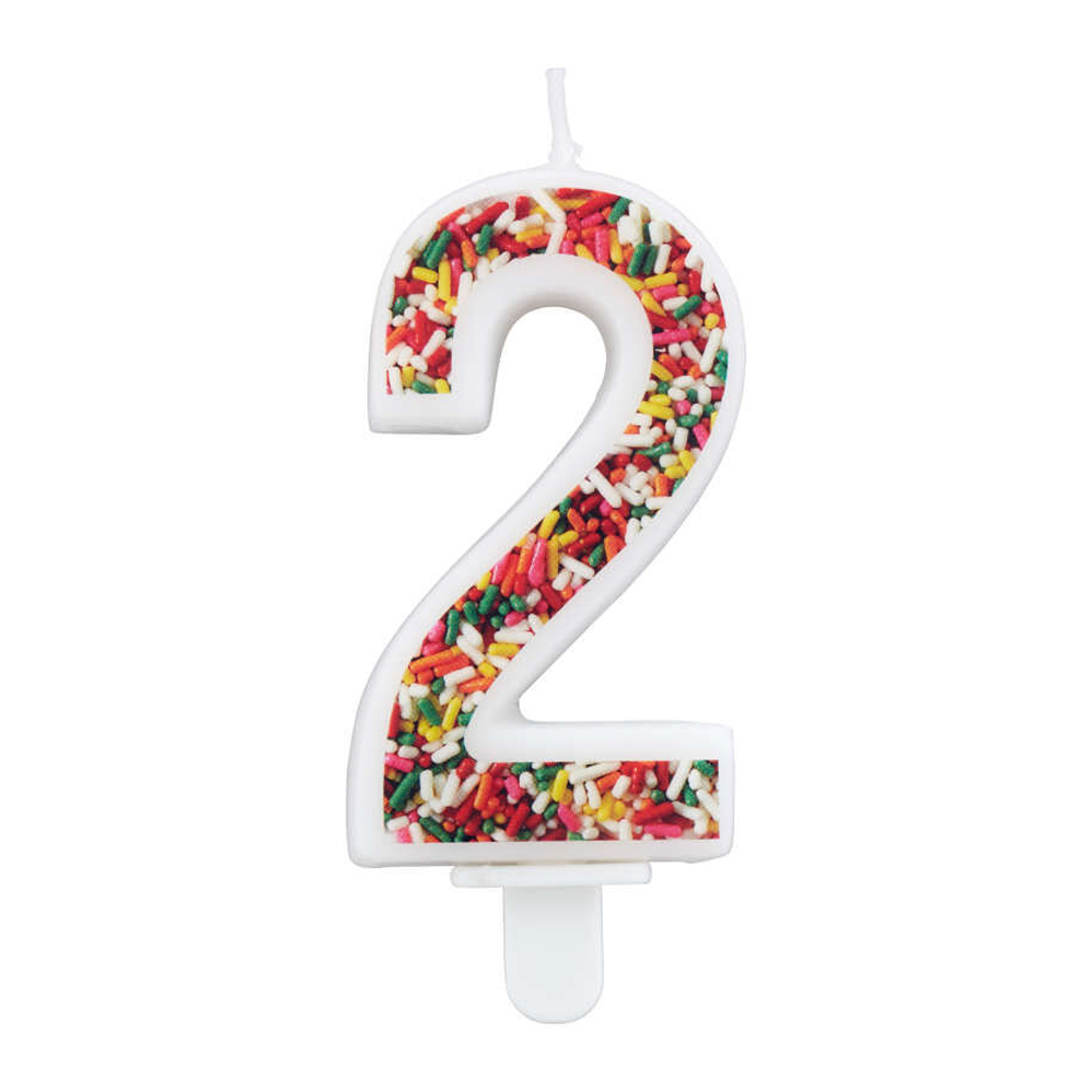 Wilton 'Number Two' Sprinkle Candle