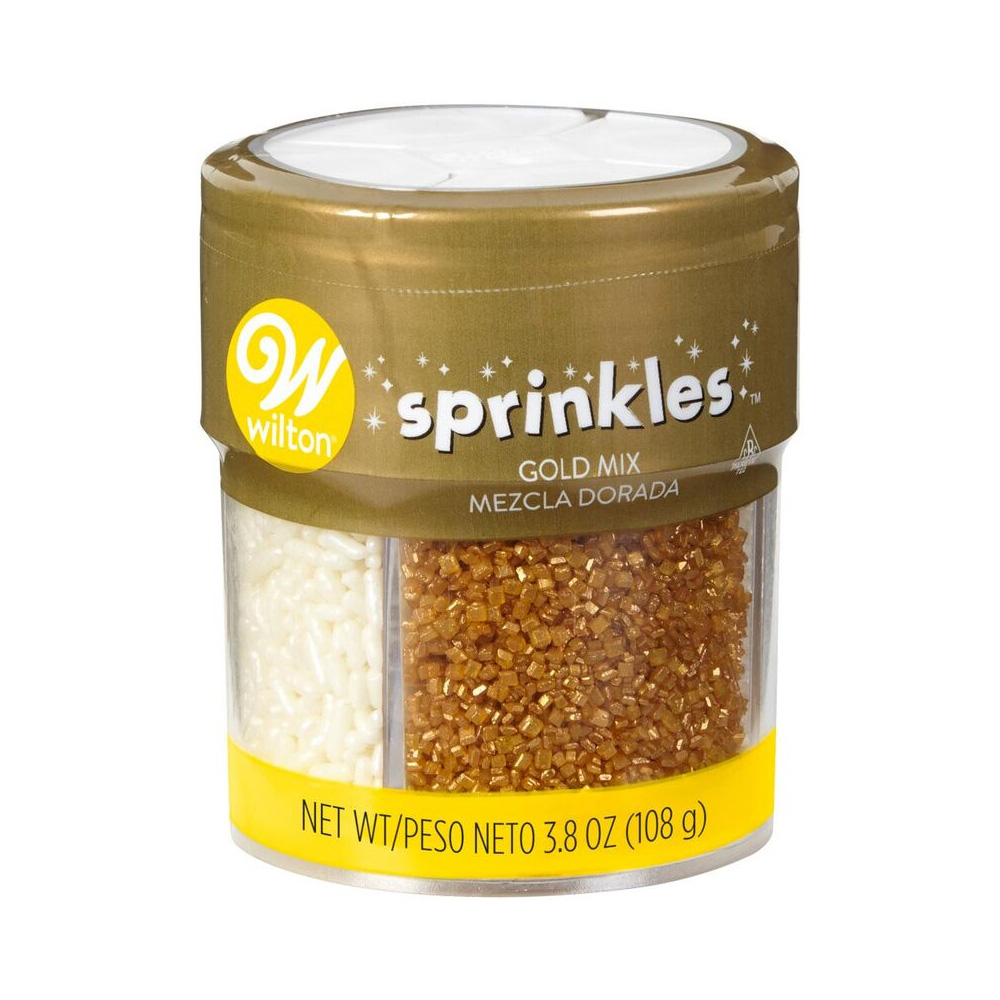 Wilton Pearlized Gold Sprinkle Assortment, 3.8 oz.