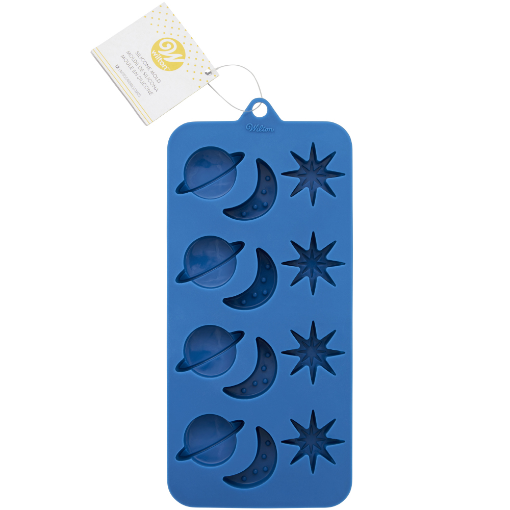 Wilton Planet, Moon, and Stars Silicone Candy Mold, 12 Cavities