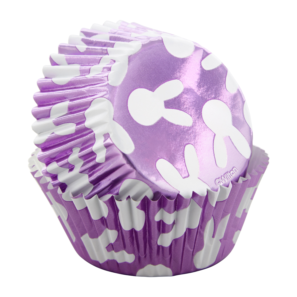 Wilton Purple Bunnies Foil Cupcake Liners, Pack of 24