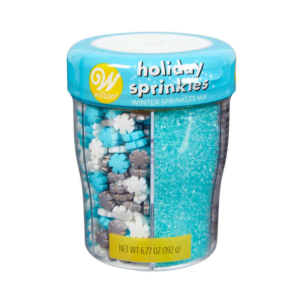 Wilton Silver and Blue Holiday Sprinkle Assortment, 6.77 oz.
