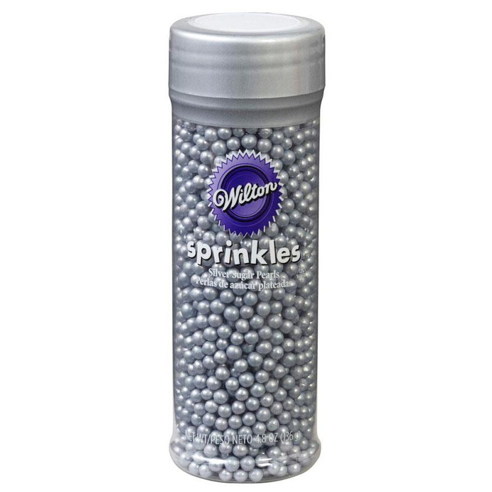 Wilton Silver Sugar Pearls, 5 oz.