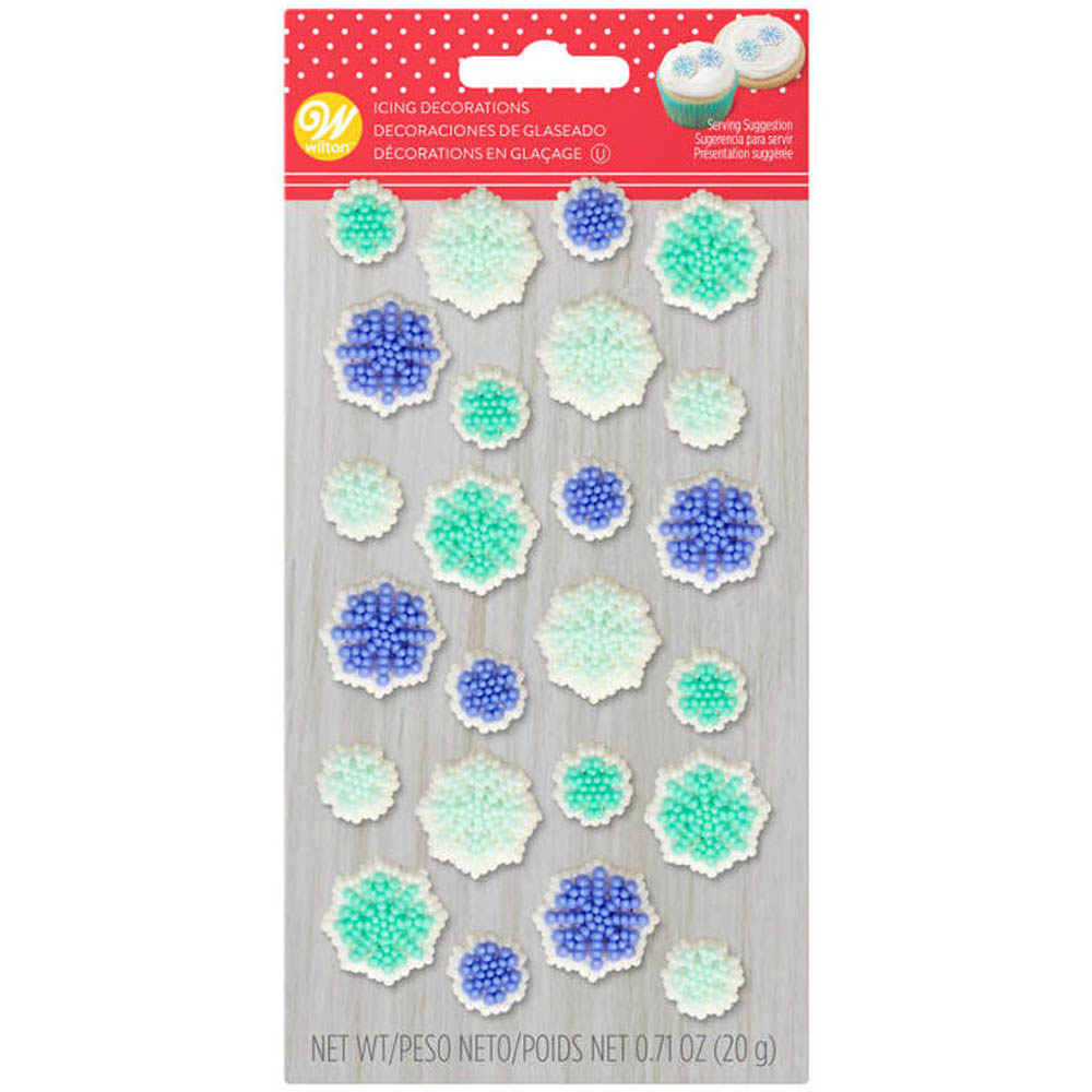 Wilton Snowflake Icing Decorations, Pack of 24