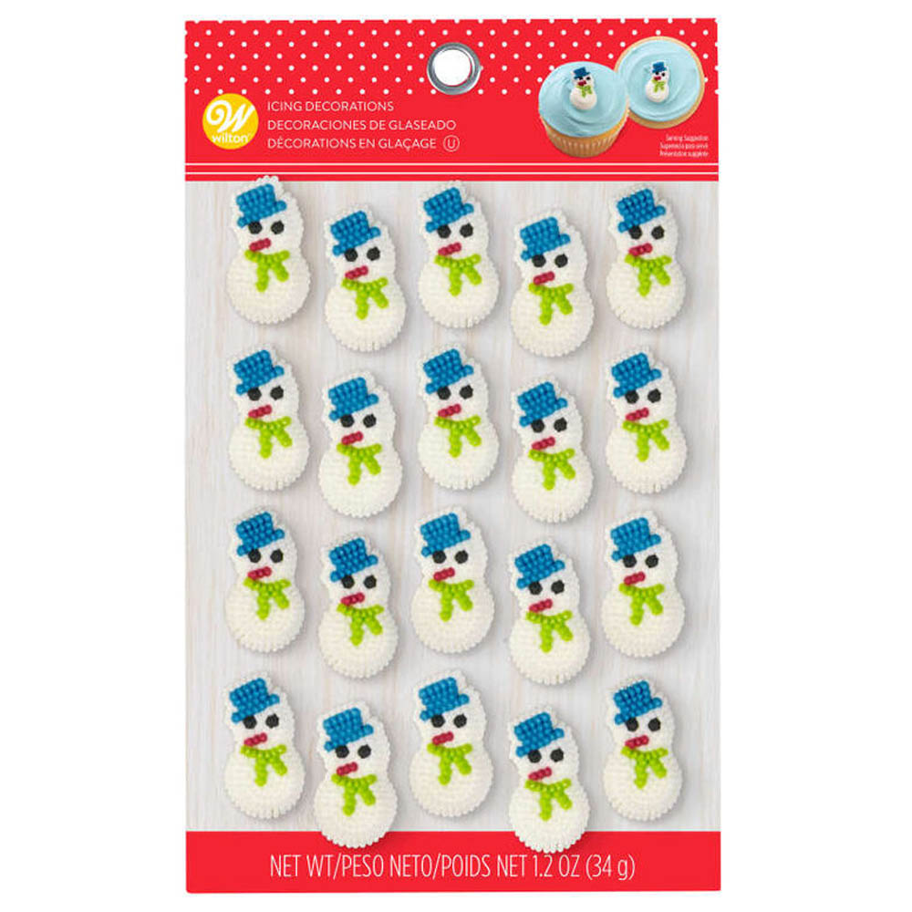 Wilton Snowman Icing Decorations, Pack of 20
