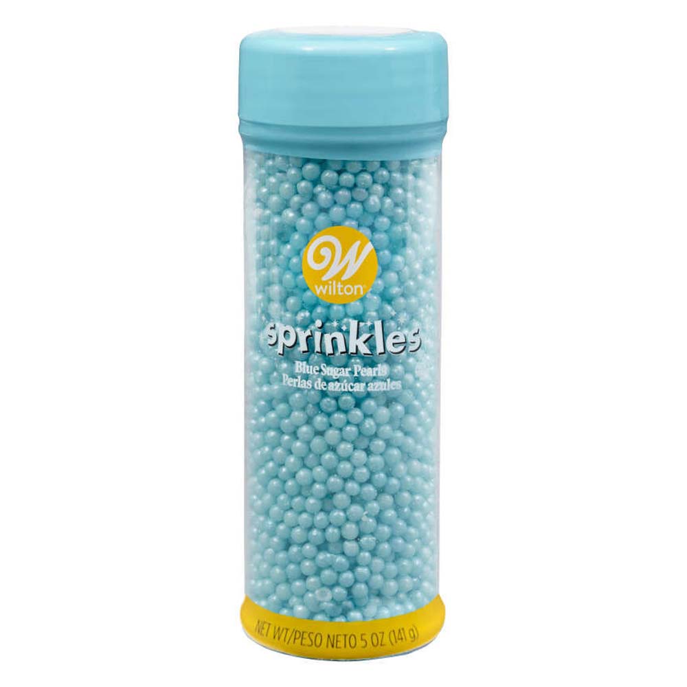 Wilton Blue Sugar Pearls, 5 oz.