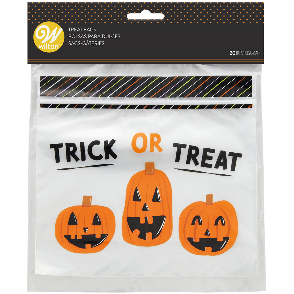 Wilton Trick or Treat Resealable Bags, Pack of 20