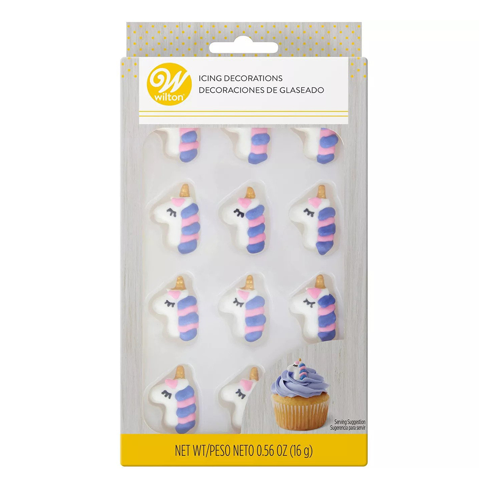 Wilton Unicorn Icing Decorations 12 count