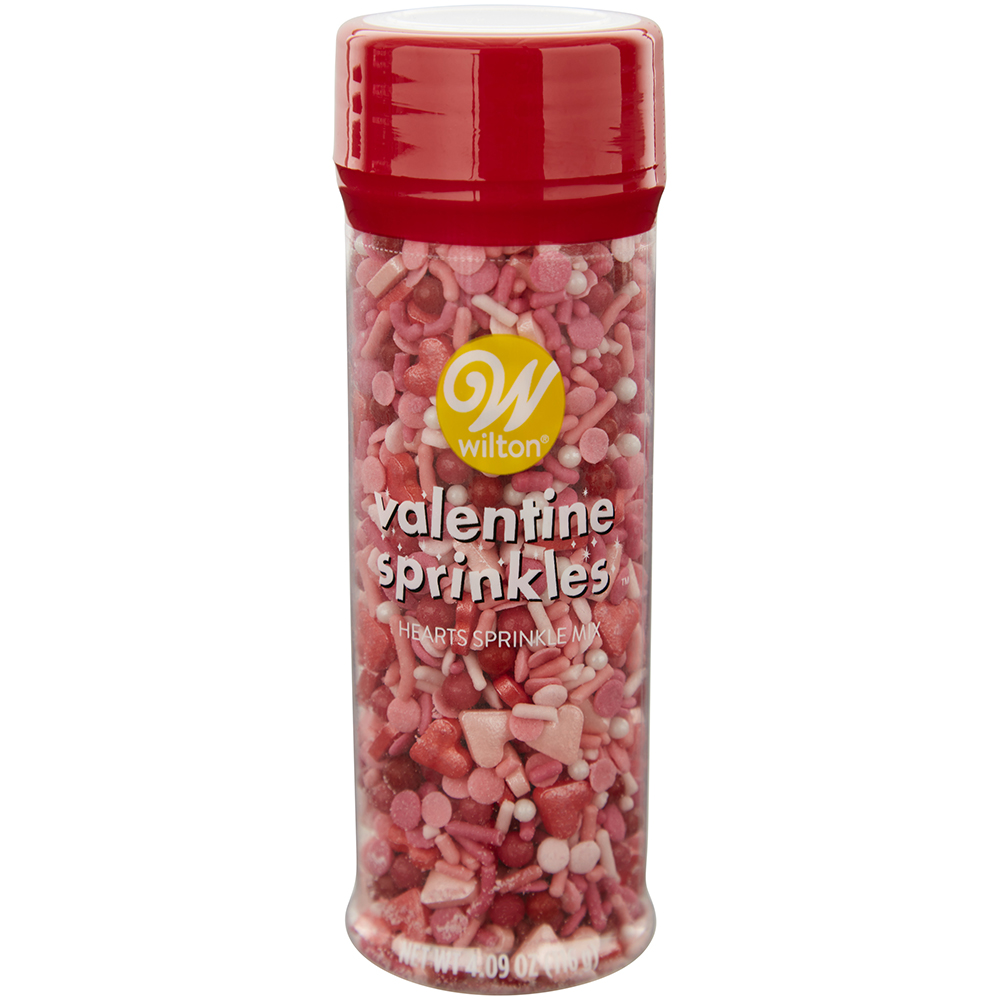 Wilton Valentine Pink & Red Heart Sprinkle Mix, 4.09 oz.